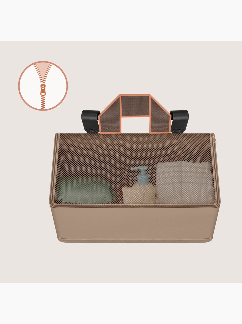 Organisateur de lit de bébé LIONELO Sidepocket - Imperméable - 3 compartiments - Zippé Beige - Kiabi