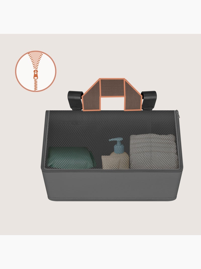 Organisateur de lit de bébé LIONELO Sidepocket - Imperméable - 3 compartiments - Zippé Gris - Kiabi