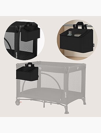 Organisateur de lit de bébé LIONELO Sidepocket - Imperméable - 3 compartiments - Zippé