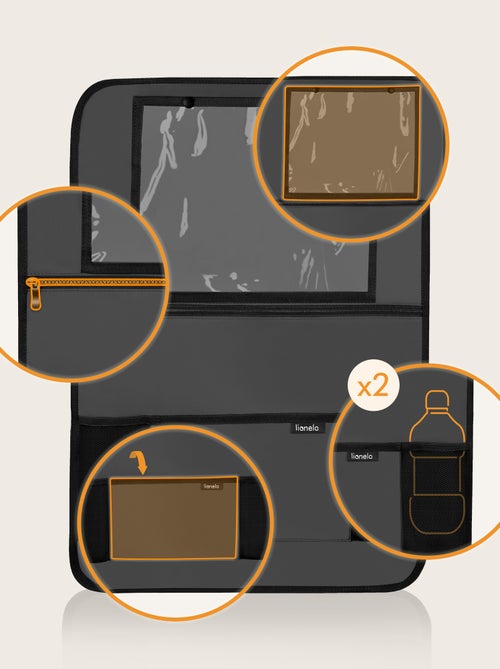 Organisateur de siège auto 2en1 LIONELO - Poche transparente - 5 poches de tailles différentes - Kiabi Organisateur de siège auto 2en1 LIONELO - Poche transparente - 5 poches de tailles différentes - Kiabi