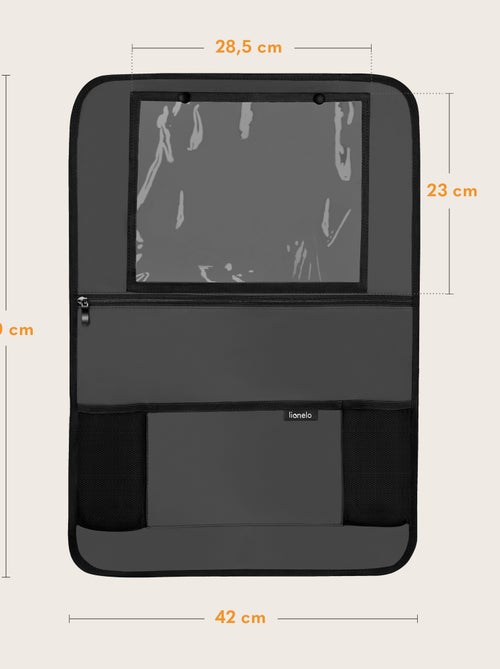 Organisateur de siège auto 2en1 LIONELO - Poche transparente - 5 poches de tailles différentes - Kiabi Organisateur de siège auto 2en1 LIONELO - Poche transparente - 5 poches de tailles différentes - Kiabi