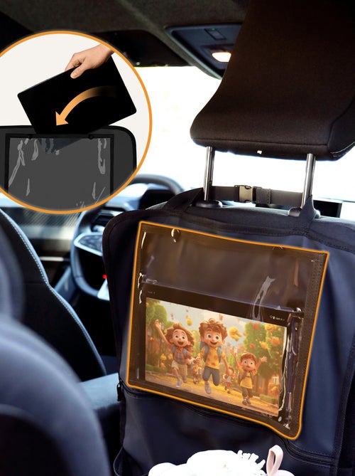 Organisateur de siège auto 2en1 LIONELO - Poche transparente - 5 poches de tailles différentes - Kiabi Organisateur de siège auto 2en1 LIONELO - Poche transparente - 5 poches de tailles différentes - Kiabi