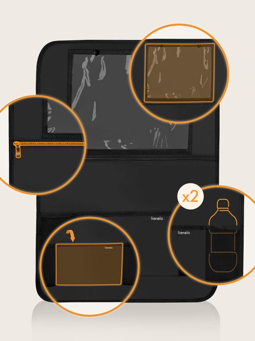 Organisateur de siège auto 2en1 LIONELO - Poche transparente - 5 poches de tailles différentes - Kiabi Organisateur de siège auto 2en1 LIONELO - Poche transparente - 5 poches de tailles différentes - Kiabi