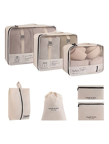 Organisateur de voyage, rangement valise 7 pièces - Vivezen
