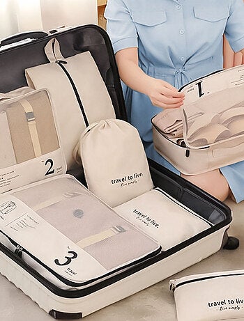 Organisateur de voyage, rangement valise 7 pièces - Vivezen