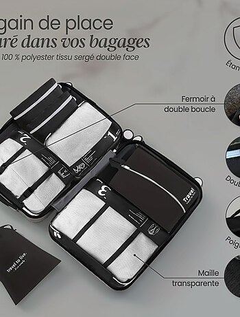 Organisateur de voyage, rangement valise 7 pièces - Vivezen