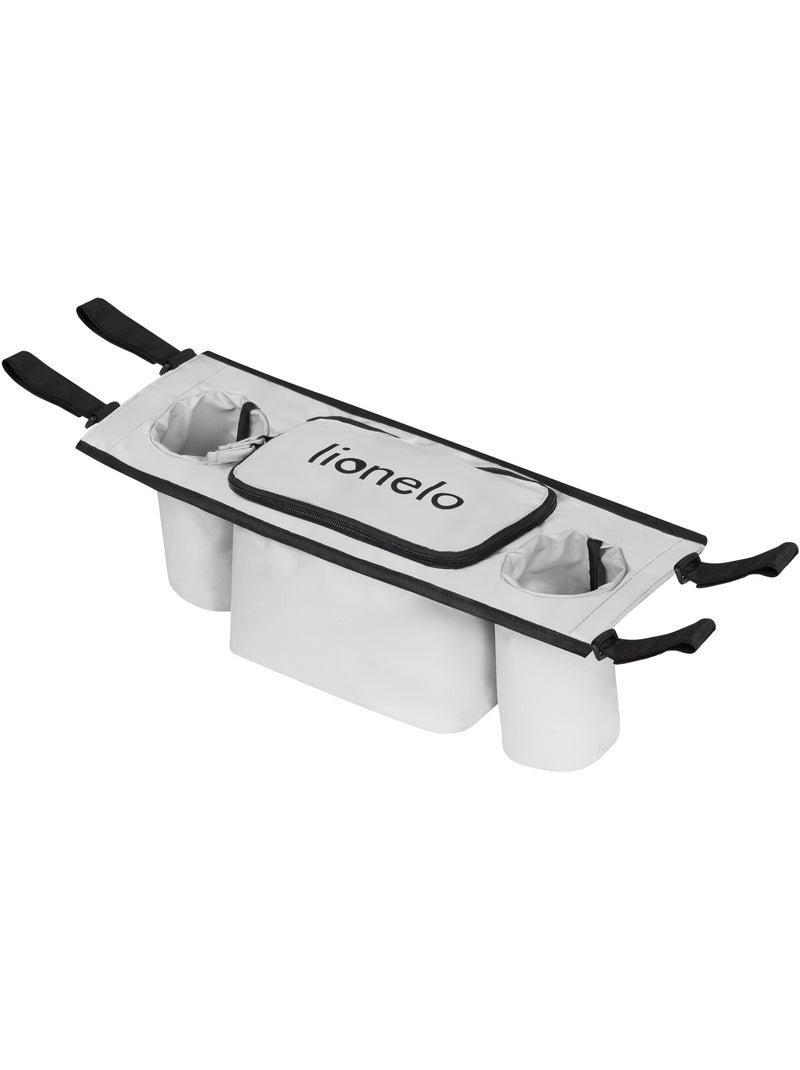 Organisateur pour poussette LIONELO Cama - Pour remorque vélo Cama - 2 bouteilles - Poche zippée Gris clair - Kiabi