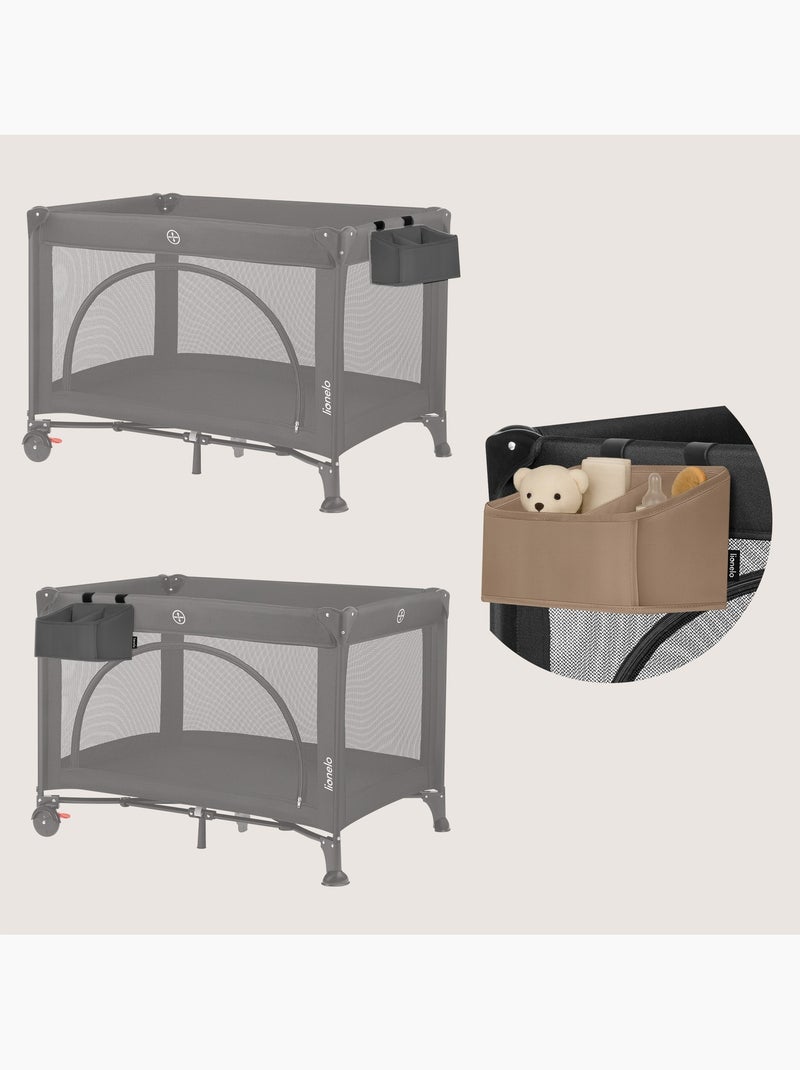 Organisateur suspendu pour lit bébé LIONELO Sidepocket - Ranger les couches - Panier Gris - Kiabi