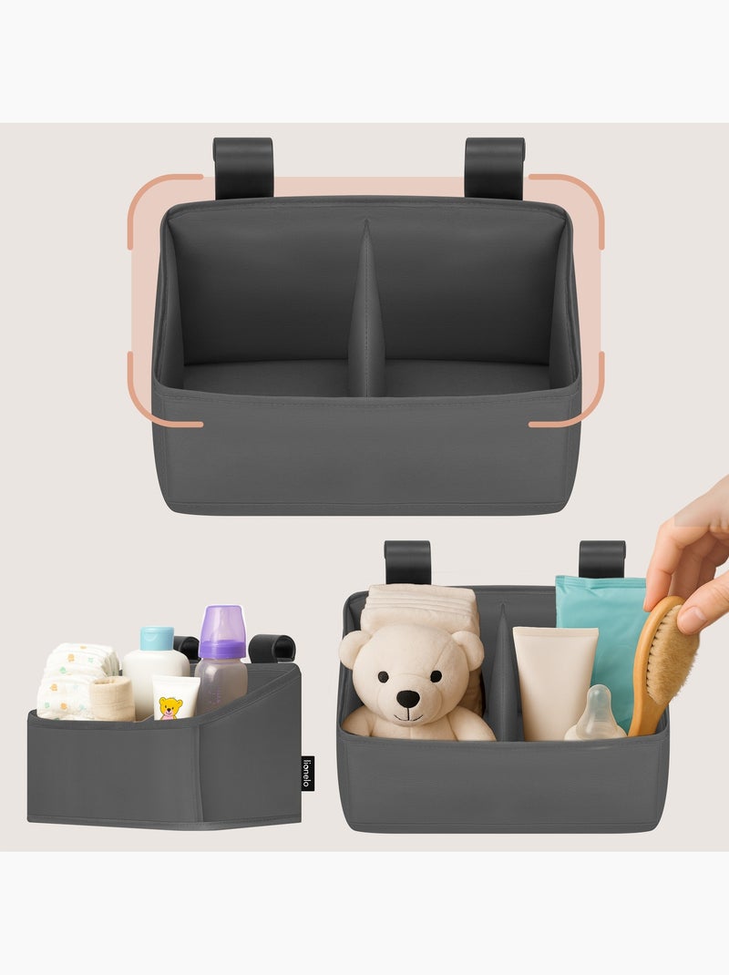 Organisateur suspendu pour lit bébé LIONELO Sidepocket - Ranger les couches - Panier Gris - Kiabi