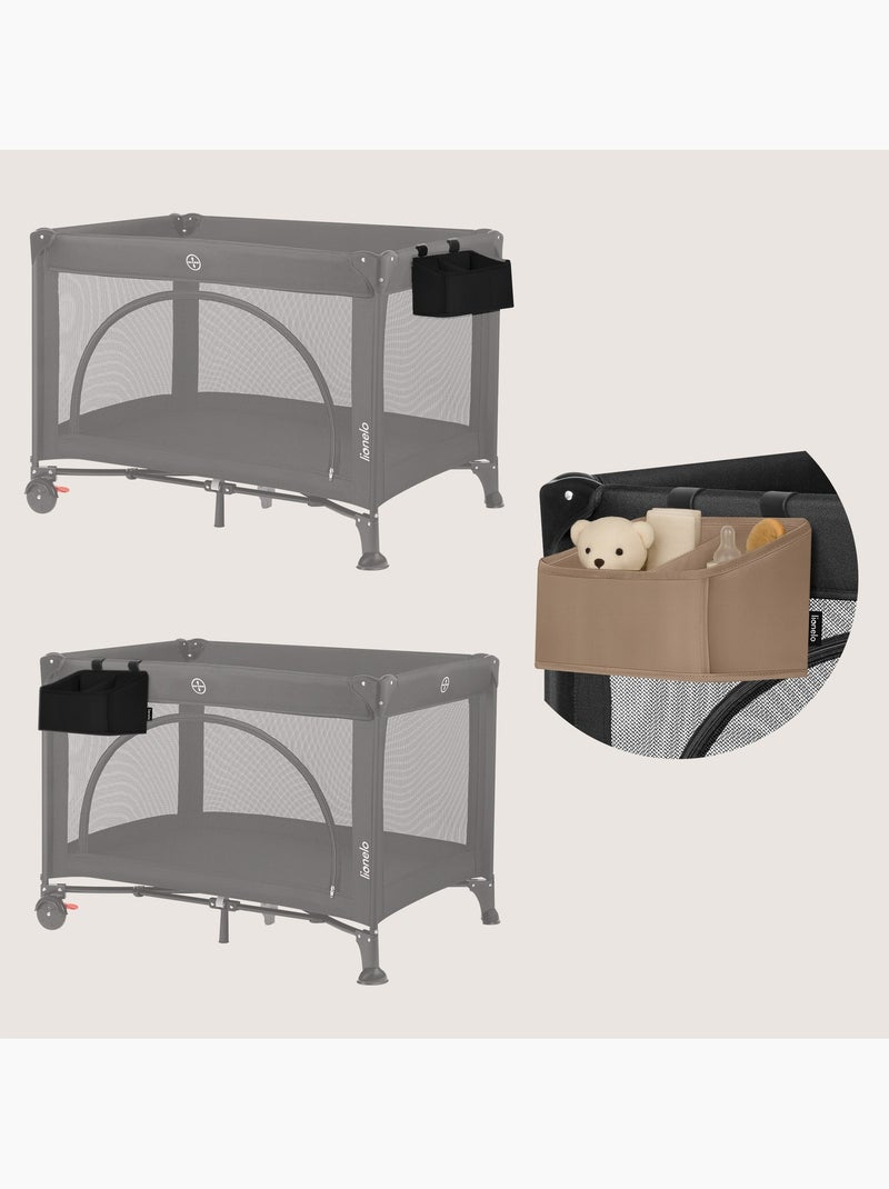 Organisateur suspendu pour lit bébé LIONELO Sidepocket - Ranger les couches - Panier Noir - Kiabi