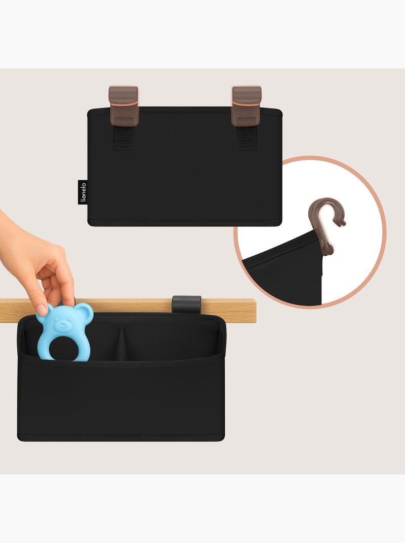 Organisateur suspendu pour lit bébé LIONELO Sidepocket - Ranger les couches - Panier Noir - Kiabi