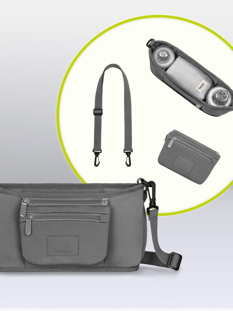 Organiseur de poussette - LIONELO Petit Cube - 35x18x9 cm - Spacieux - Matériau facile à nettoyer Gris - Kiabi