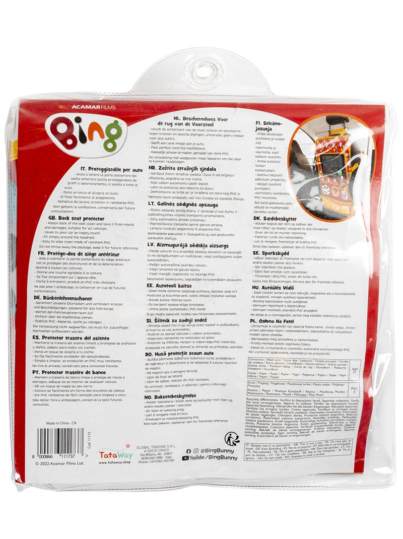 Organiseur de tablette pour siège auto -Bing - avec les adorables Bing, Flop, Pando, Sula et Coco Rouge - Kiabi