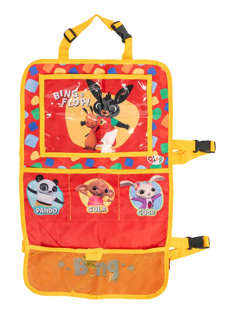 Organiseur de tablette pour siège auto Bing avec les adorables Bing, Flop, Pando, Sula et Coco Rouge - Kiabi