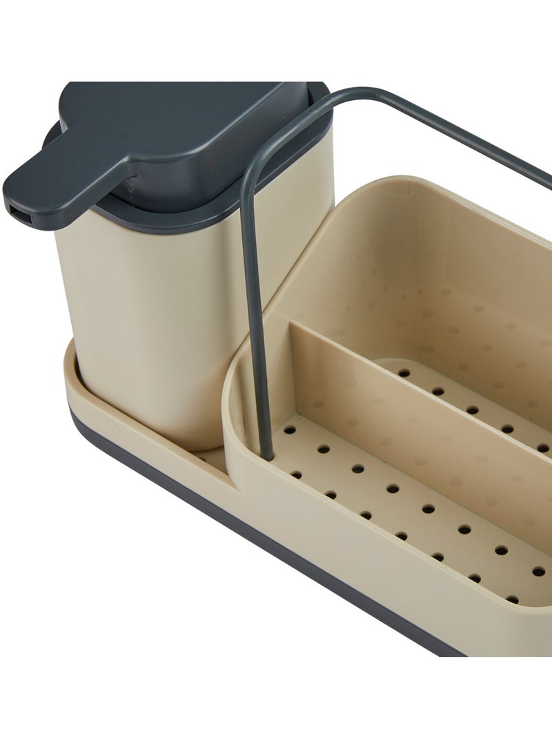 Organiseur évier avec distributeur de savon 300ml NÉO Beige - Kiabi