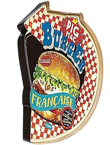 Ornement lumineux en métal vieilli pig mac