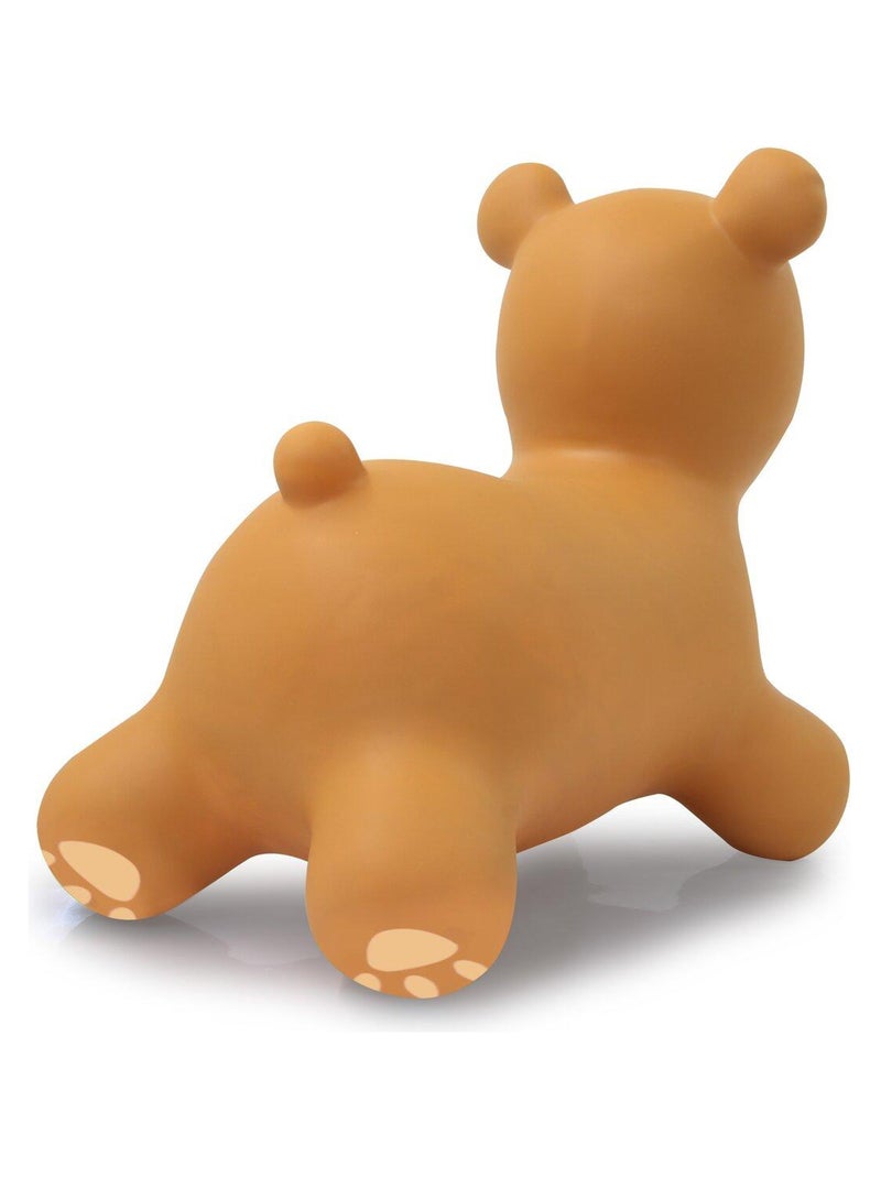 Ours animal rebondissant avec pompe Beige - Kiabi