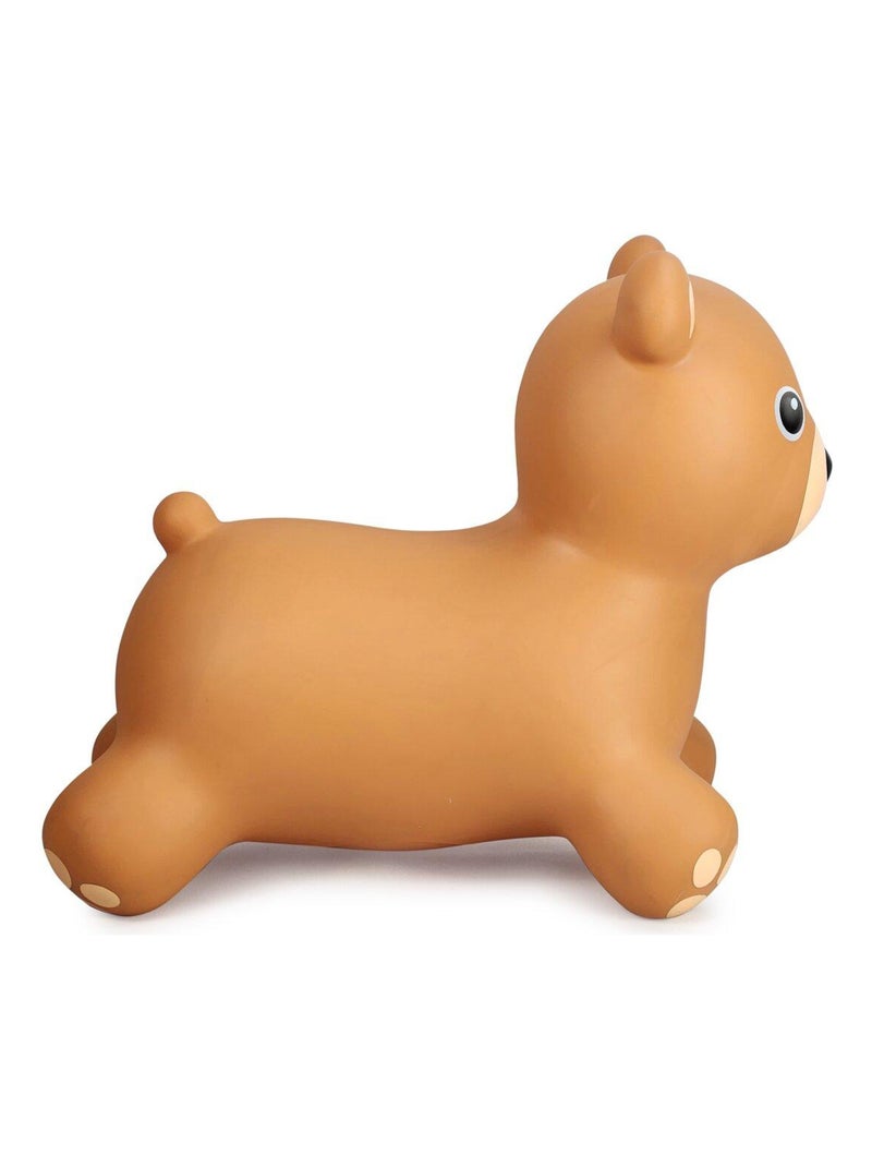 Ours animal rebondissant avec pompe Beige - Kiabi