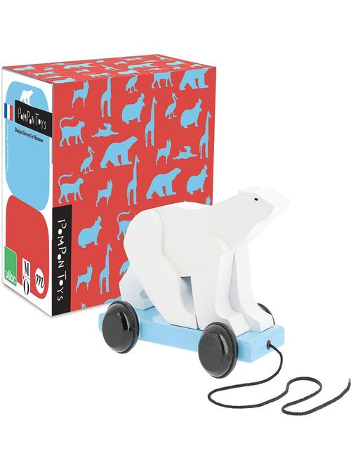 Ours blanc à tirer Pompon - Kiabi