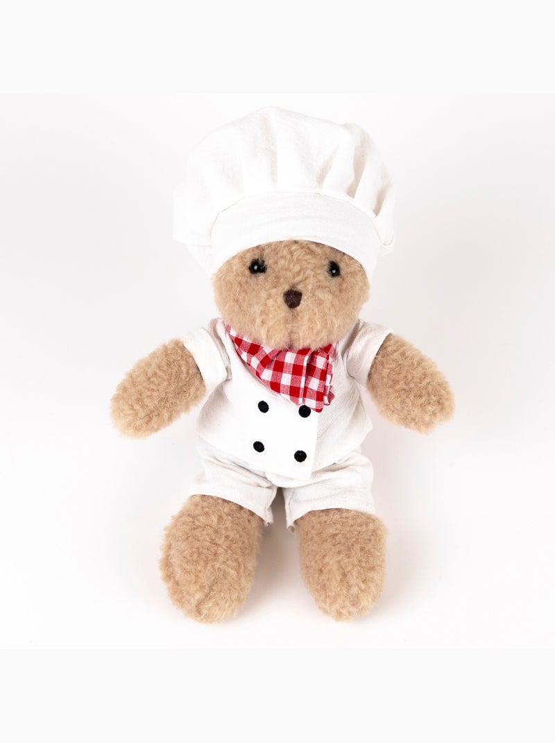 Ours en peluche Morris le chef cuisinier Beige - Kiabi