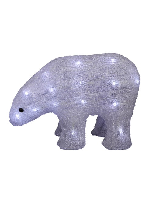 Ours lumineux solaire a led blanc - Kiabi