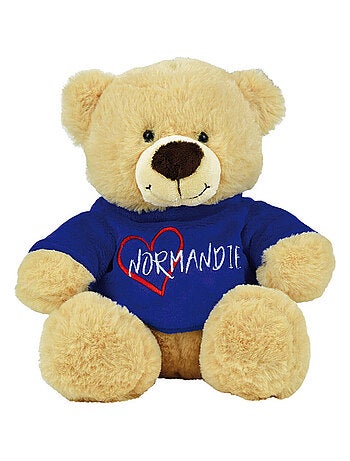 Ours Message Normandie-Bleu Peluche 25cm