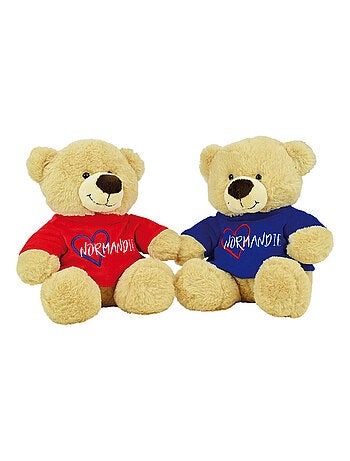 Ours Message Normandie-Bleu Peluche 25cm
