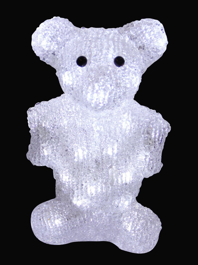 Ourson de noel 20 led Blanc - Kiabi