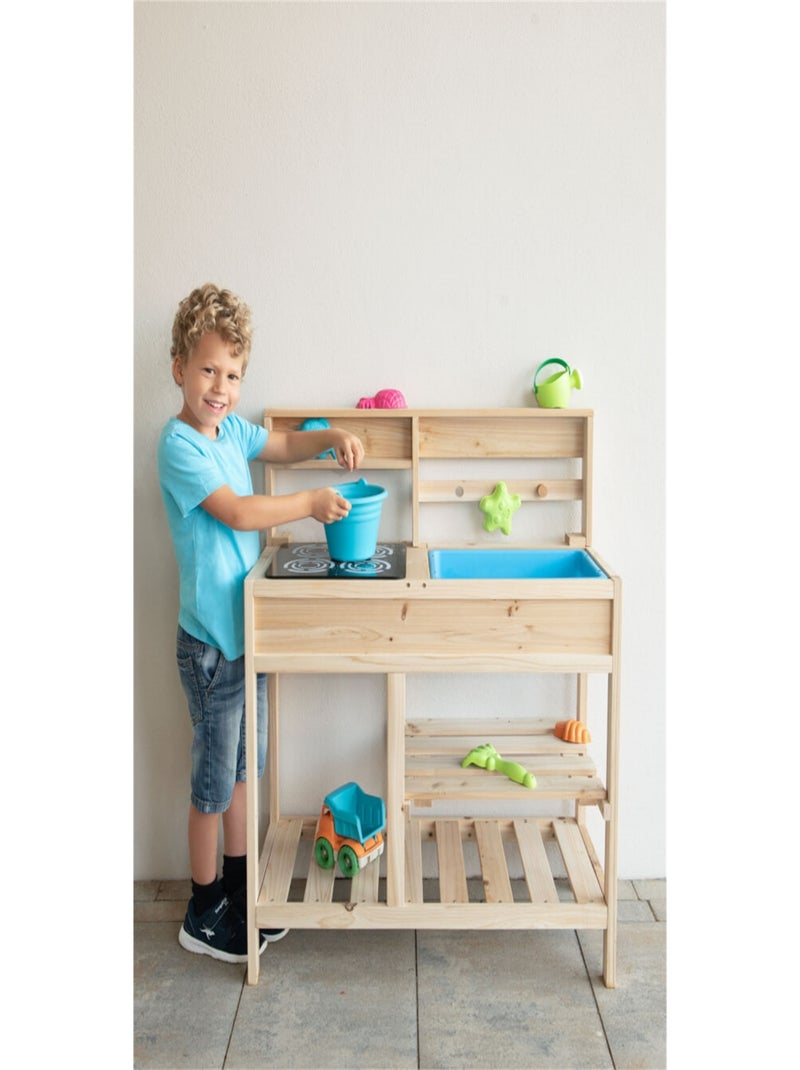 Outdoor Active Cuisine d'exterieur en bois pour enfant Beige - Kiabi