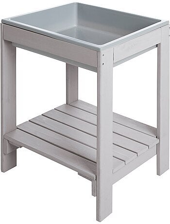 Outdoor+ table de jeu 'Tiny' - Résistant aux intempéries - Table à eau et sable - Gris