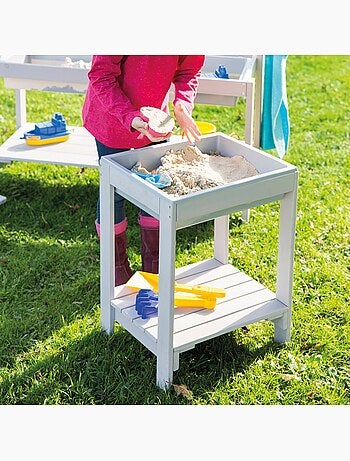 Outdoor+ table de jeu 'Tiny' - Résistant aux intempéries - Table à eau et sable - Gris