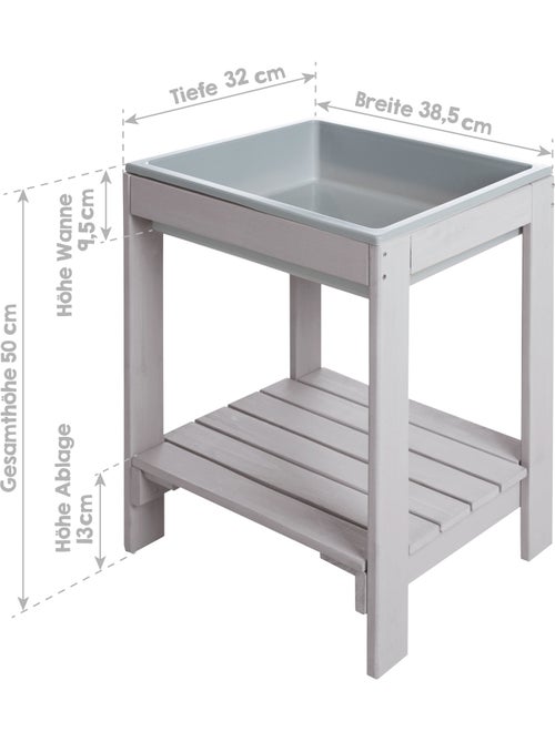 Outdoor+ table de jeu 'Tiny' - Résistant aux intempéries - Table à eau et sable - Gris - Kiabi Outdoor+ table de jeu 'Tiny' - Résistant aux intempéries - Table à eau et sable - Gris - Kiabi