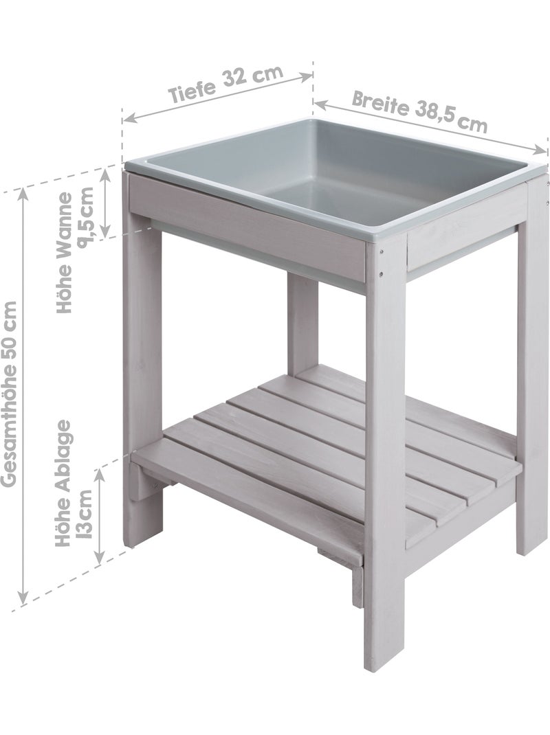 Outdoor+ table de jeu 'Tiny' - Résistant aux intempéries - Table à eau et sable - Gris Gris - Kiabi