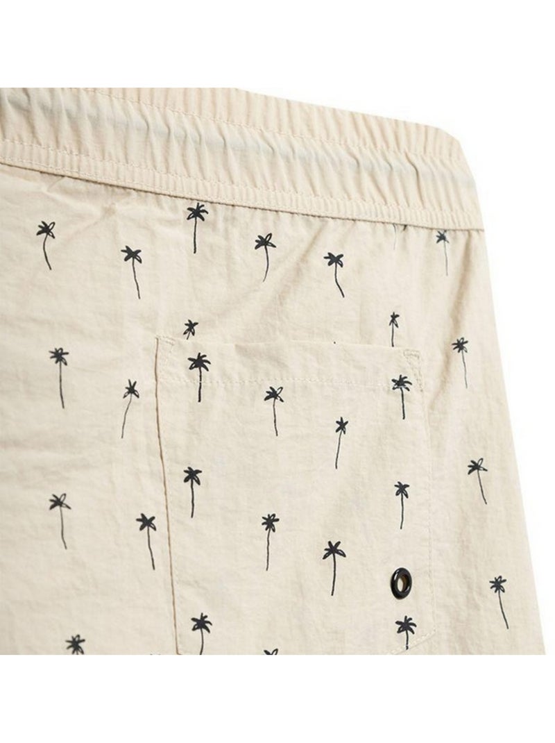 Outhorn - Short de bain motif/style Palmier Beige - Kiabi