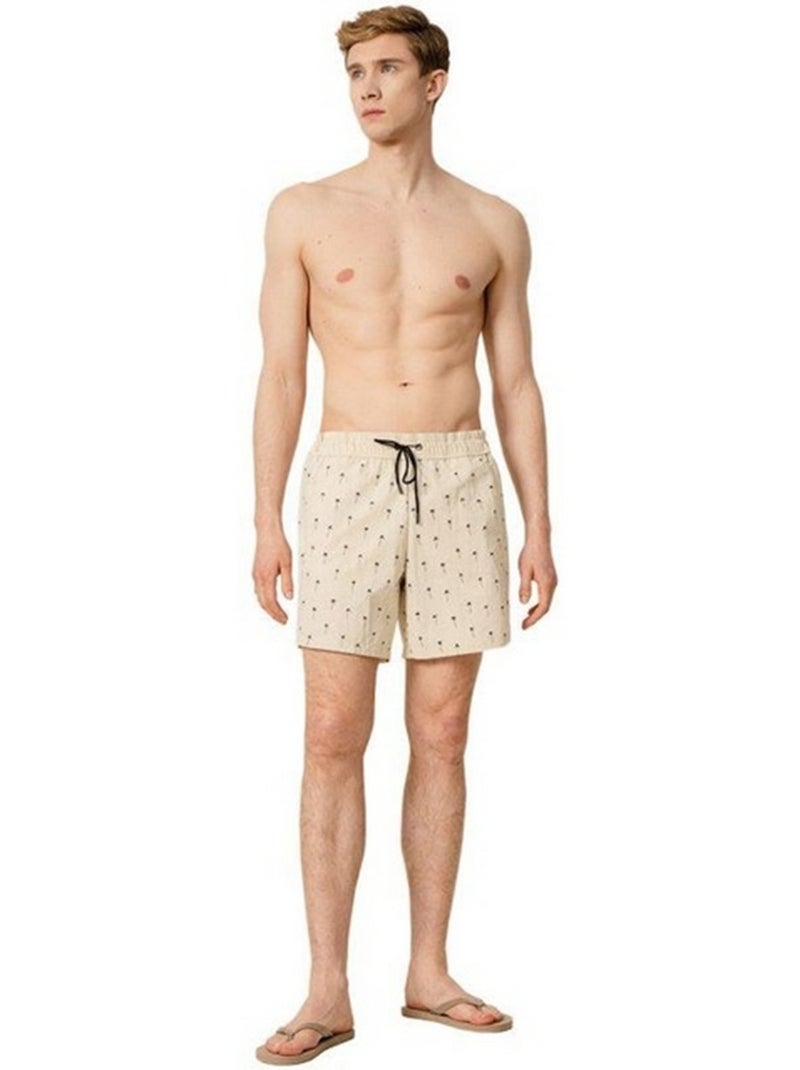 Outhorn - Short de bain motif/style Palmier Beige - Kiabi