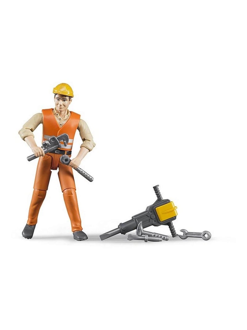 Ouvrier de chantier avec accessoires Orange - Kiabi
