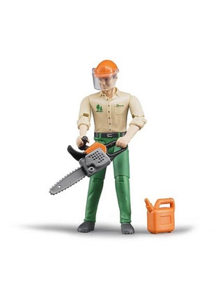 Ouvrier forestier avec accessoires