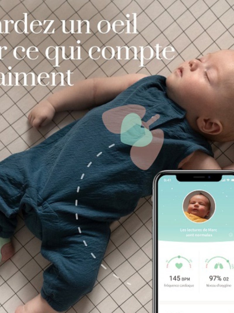 Owlet - Owlet Smart Sock 3 Vert d'eau - Kiabi