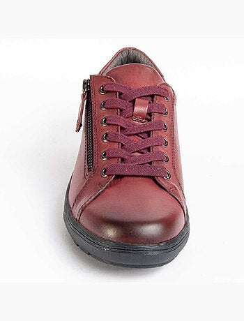 OXFORD CUIR NATUREL BORDEAUX