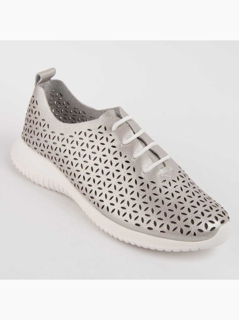 Oxford Cuir Naturel Purapiel Argent - Kiabi