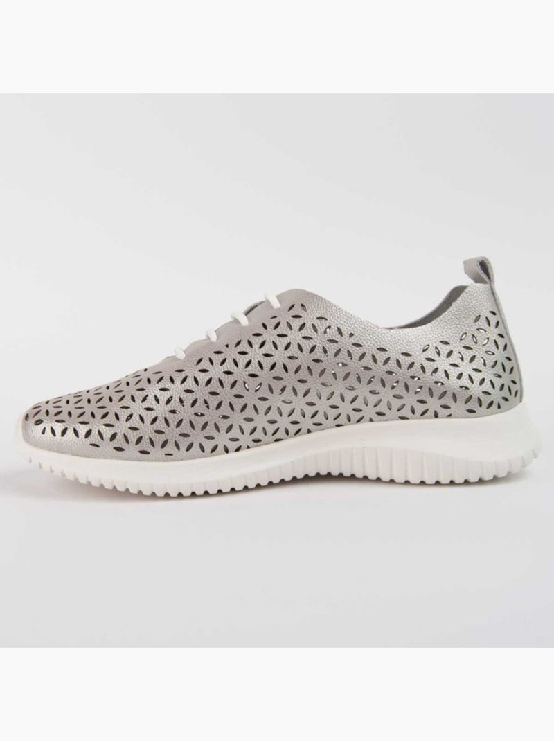 Oxford Cuir Naturel Purapiel Argent - Kiabi