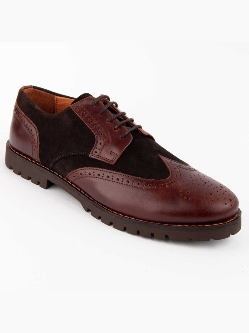 Oxford Cuir Naturel Purapiel Marron - Kiabi
