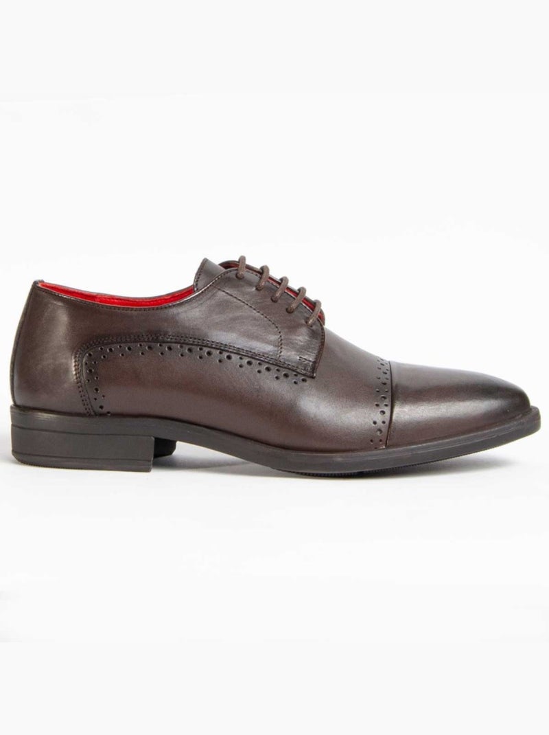 Oxford Cuir Naturel Purapiel Marron - Kiabi