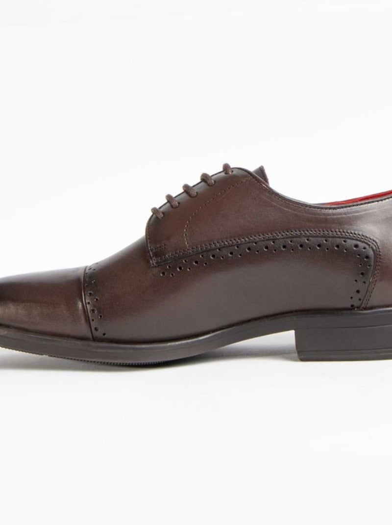 Oxford Cuir Naturel Purapiel Marron - Kiabi