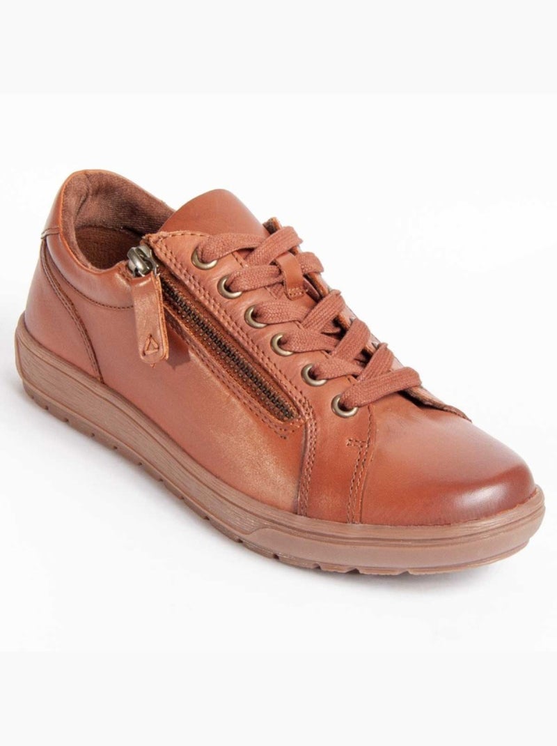 Oxford Cuir Naturel Purapiel Marron - Kiabi