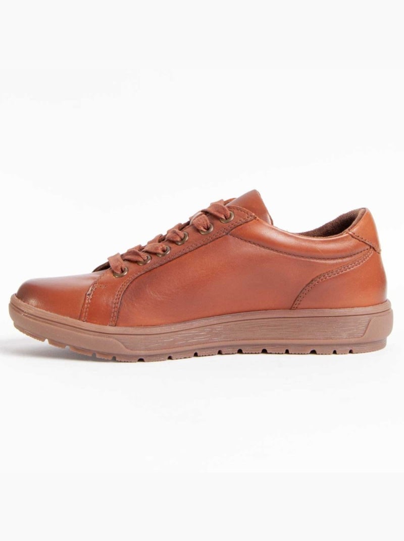 Oxford Cuir Naturel Purapiel Marron - Kiabi