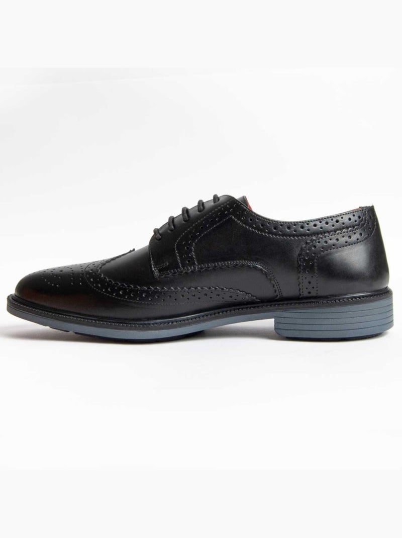 Oxford Cuir Naturel Purapiel Noir - Kiabi