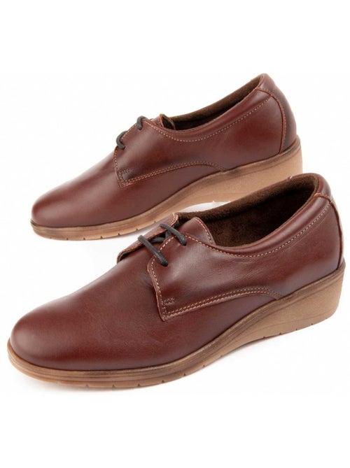 Oxford Wedge Cuir Naturel Purapiel - Kiabi