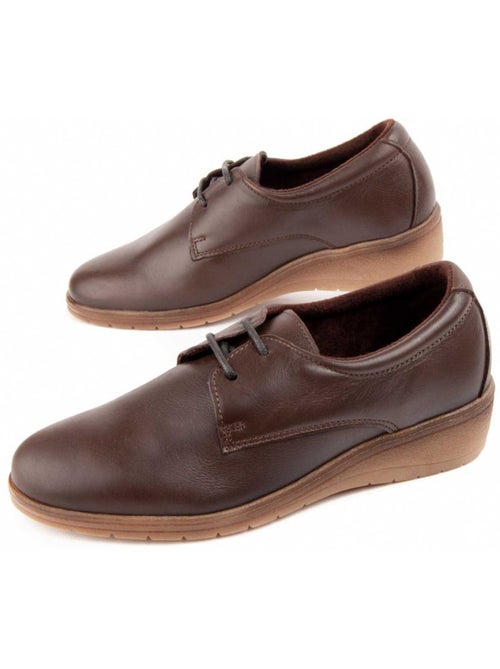 Oxford Wedge Cuir Naturel Purapiel - Kiabi