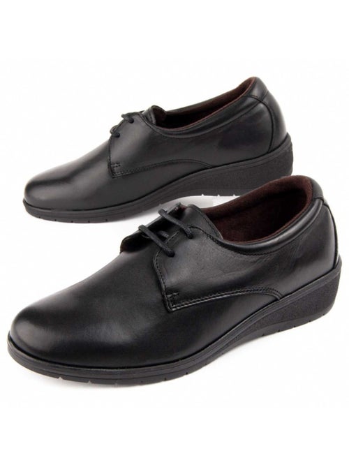Oxford Wedge Cuir Naturel Purapiel - Kiabi